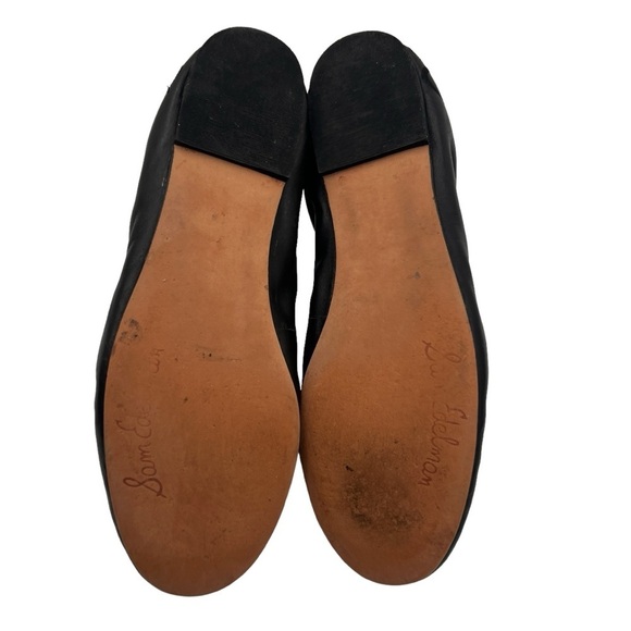 Sam Edelman Black Leather Logo Charm Ballet Flats Size 8.5 Women’s - Picture 10 of 10